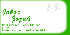 gabor zozuk business card